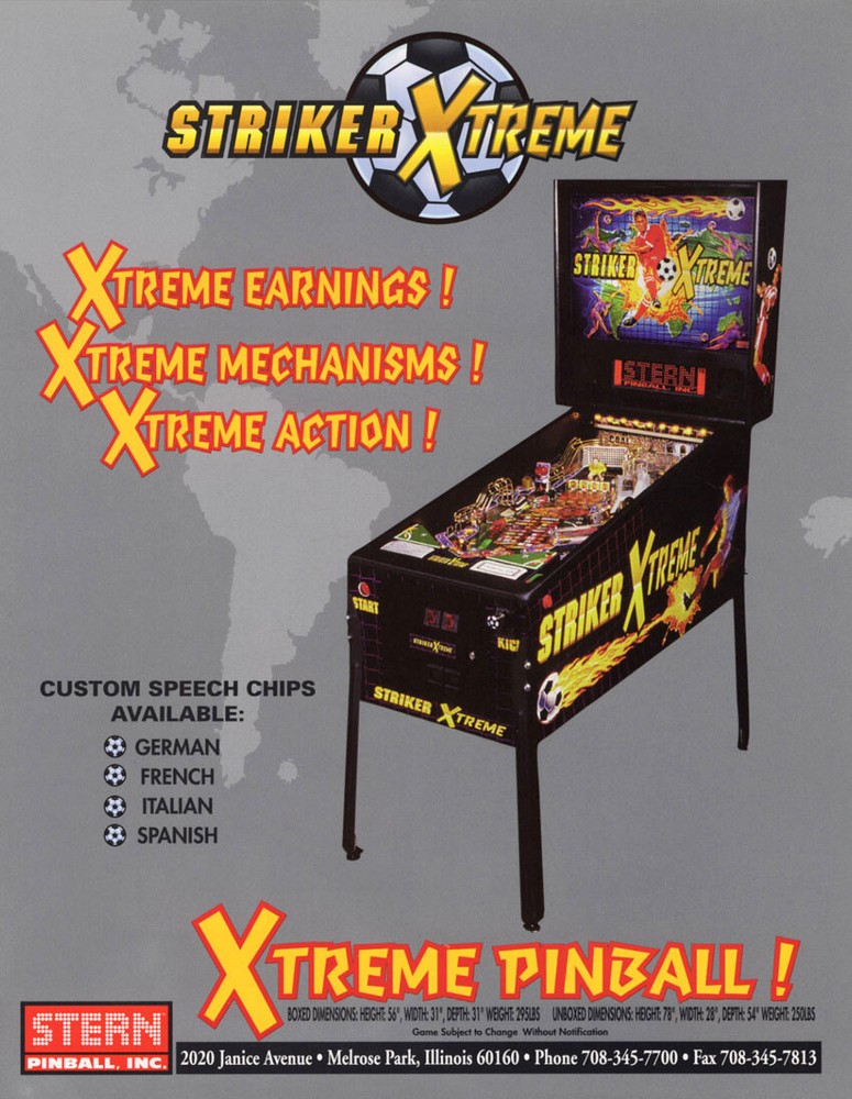 Stern Striker Xtreme Pinball Machine Silicone / Rubber Ring Kit