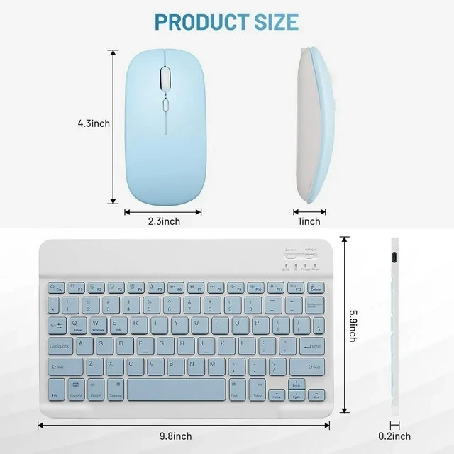 ARCTICICE 10 WIRELESS KEYBOARD AND MOUSE COMBO, BLUE *NEW