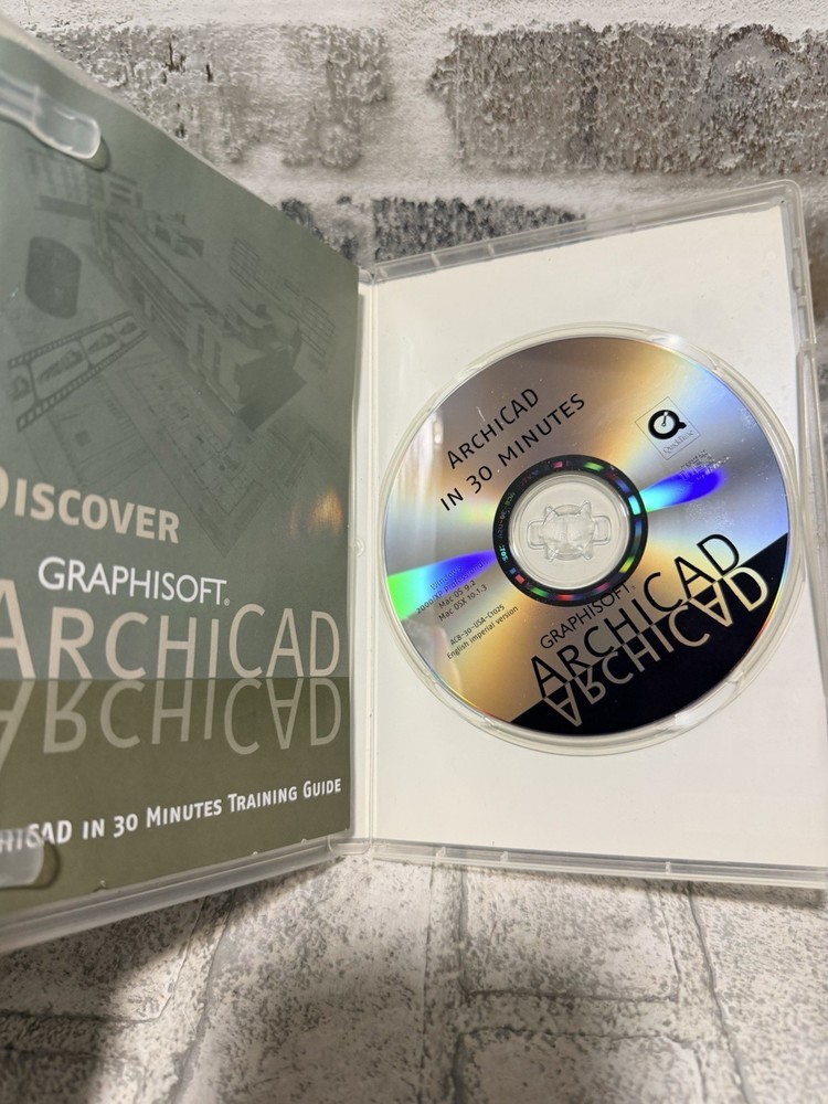 DISCOVER GraphiSoft ArchiCAD 8 TUTORIAL+DEMO RARE/VHTF Windows/MAC CD-ROM Englis