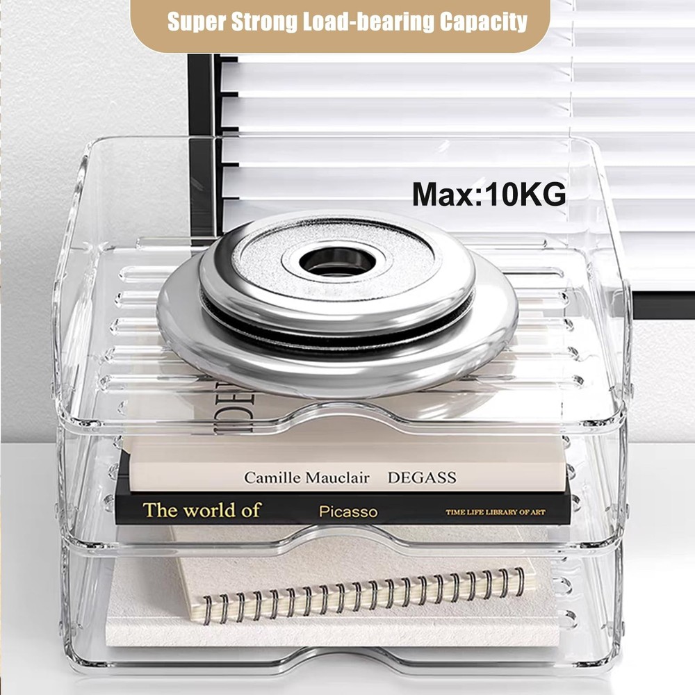 Clear Stackable Paper Trays 4 Pack, PET Letter 4 Count (Pack of 1),