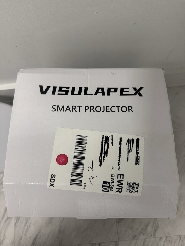 VisualApex E60HS Smart Projector HDMI White Desktop with Remote