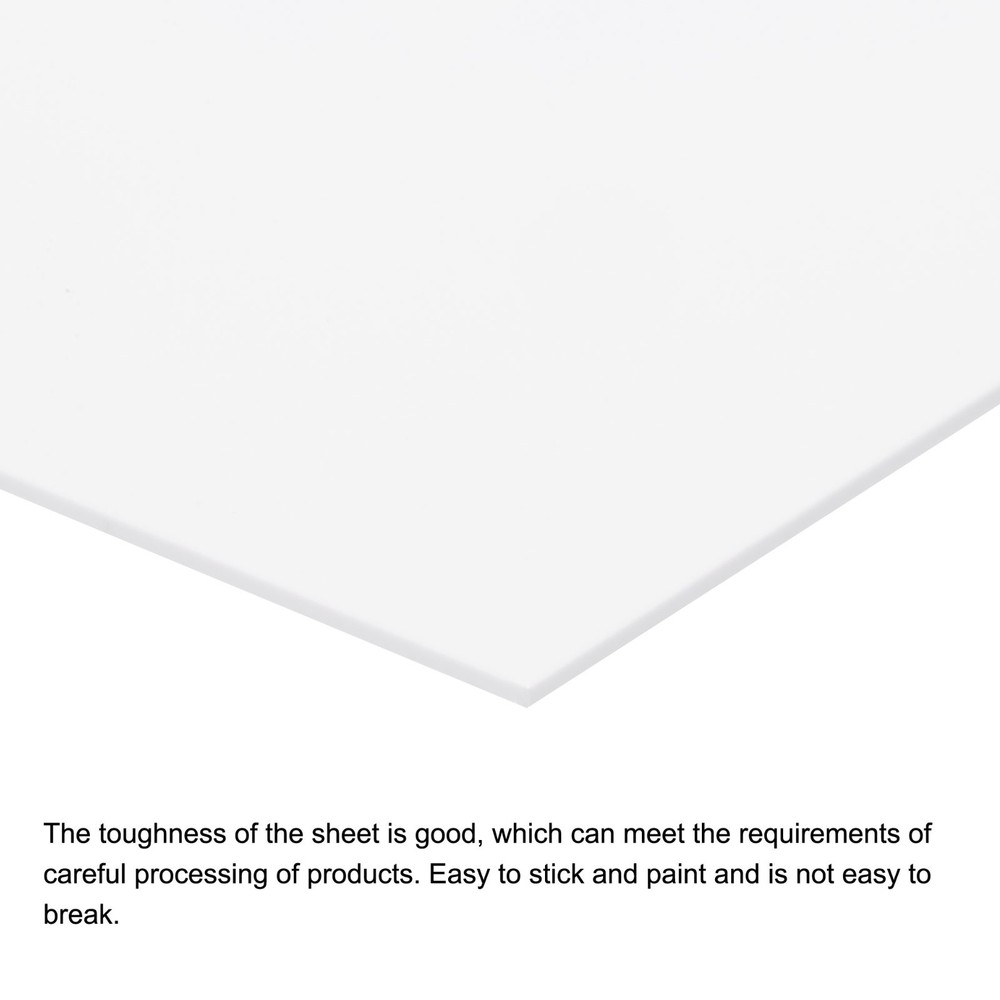 ABS Plastic Sheet 24" x 12" x 0.06" ABS Styrene Sheets White 4 Pcs