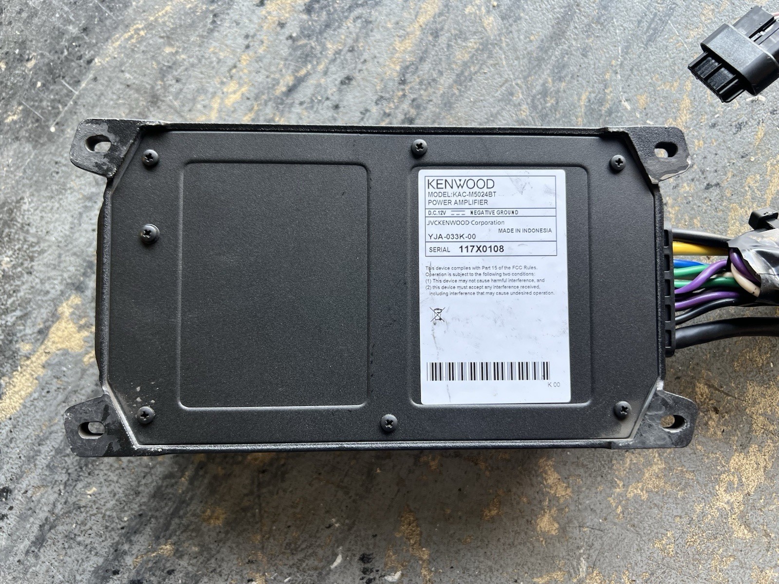 Plex Audio Speaker System Box With Kenwood Bluetooth Amp For Harley Davidson