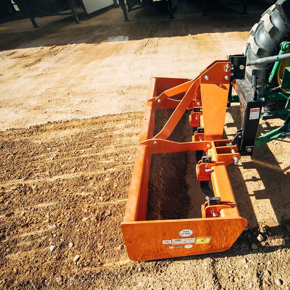 Titan Attachments 4 FT Pro Series 3 Point Rear Box Blade, Cat 1 Hook Up, QH1