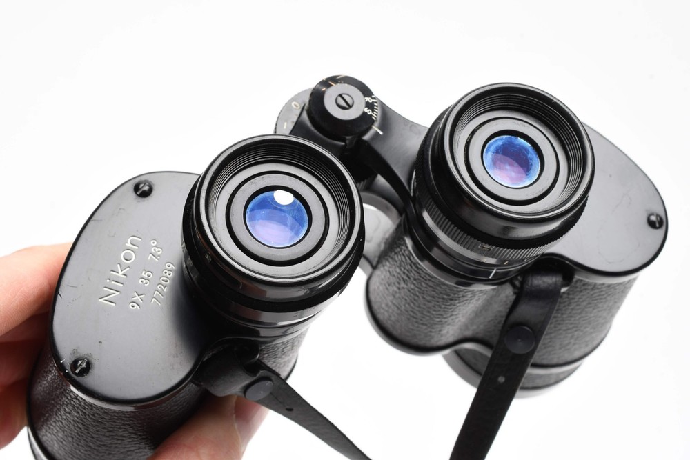 Nikon 9×35 7.3° Binoculars in case, sharp! w/case+strap