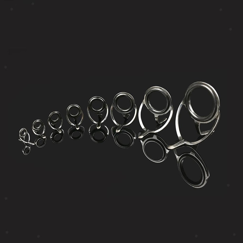 10Pieces Different Sizes Fishing Rod Guides Tip Ring Eye