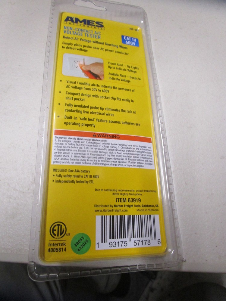 AMES INSTRUMENTS Non-contact Voltage Tester