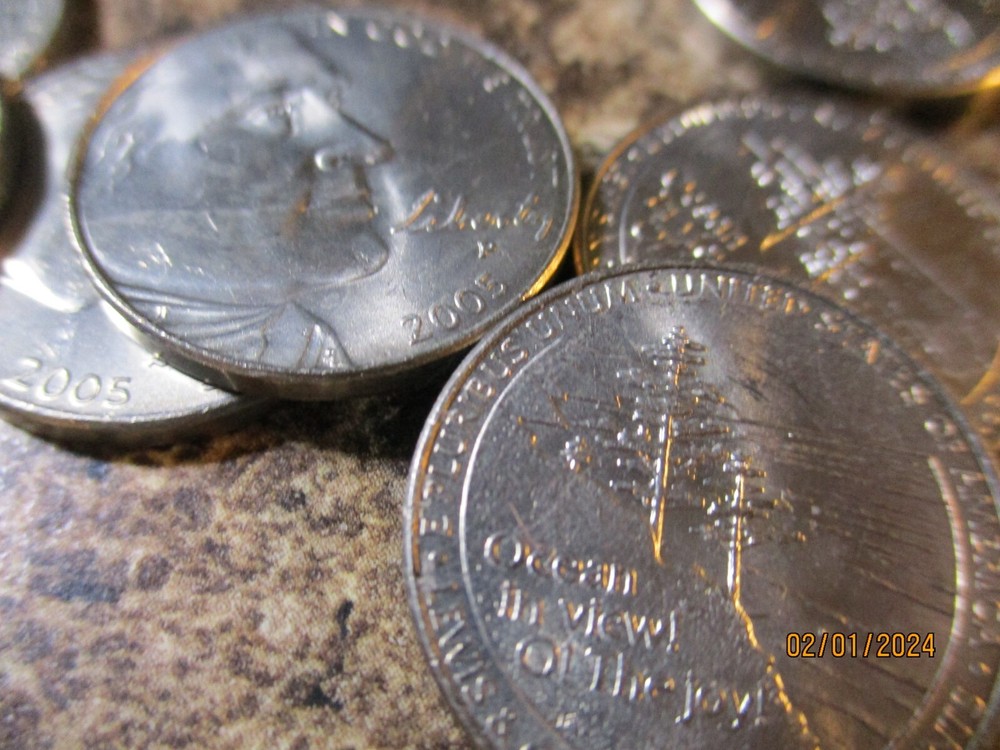 2005-P JEFFERSON NICKEL ROLL BU OCEAN VIEW