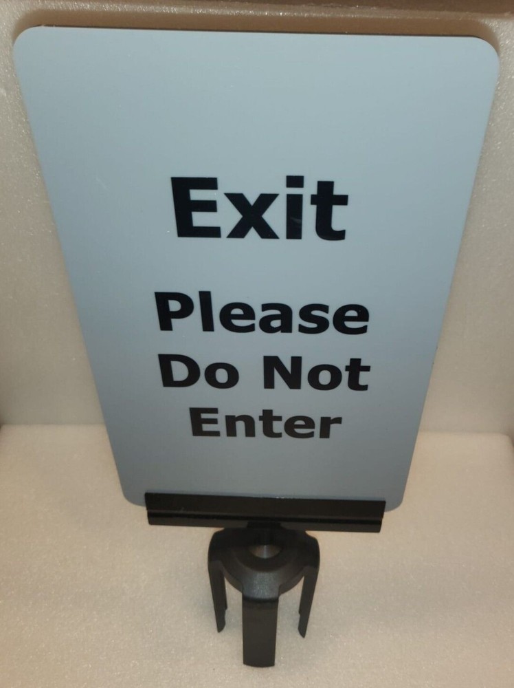 Queueway 7"x11" 1/4" Acrylic Sign Exit Please Do Not Enter-Exit (Double Side)