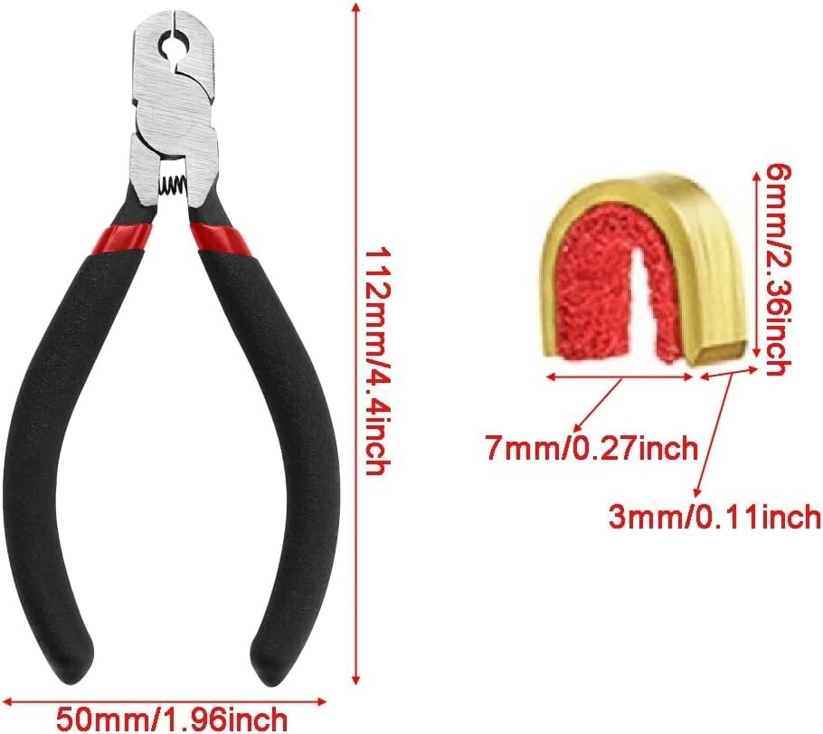 Archery Bow String Nocking PointAs Set with T Square Ruler Nocking Buckle Pliers