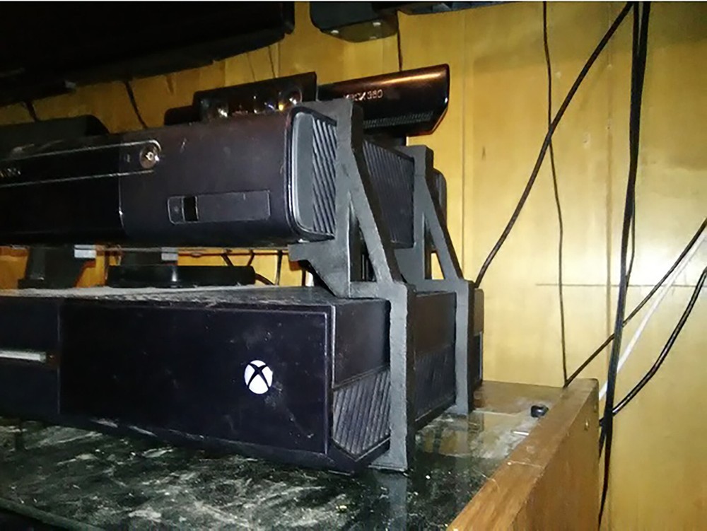 Microsoft Xbox One and Xbox 360 Console Riser Stackable Systems Organizer Holder