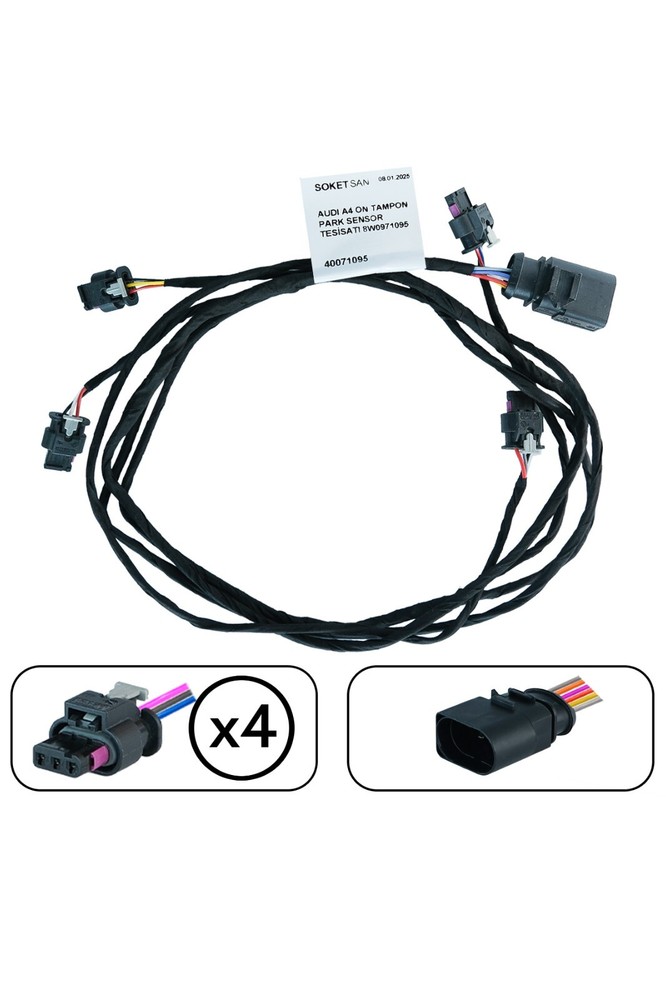 Compatible With Audi A4 2016-2019 Front Bumper Parking Sensor Harness 8W0971095