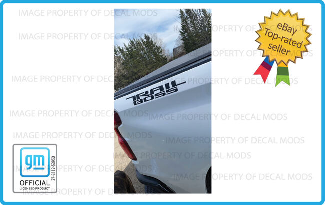 Set of 2: Silverado TRAIL BOSS decals side stickers graphic matte black blackout
