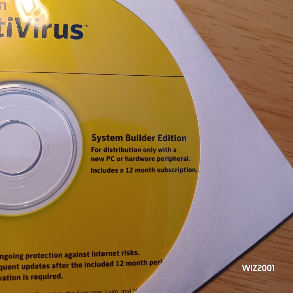 Norton Antivirus 2006 Symantec For Windows Xp 2000 System Builder Edition
