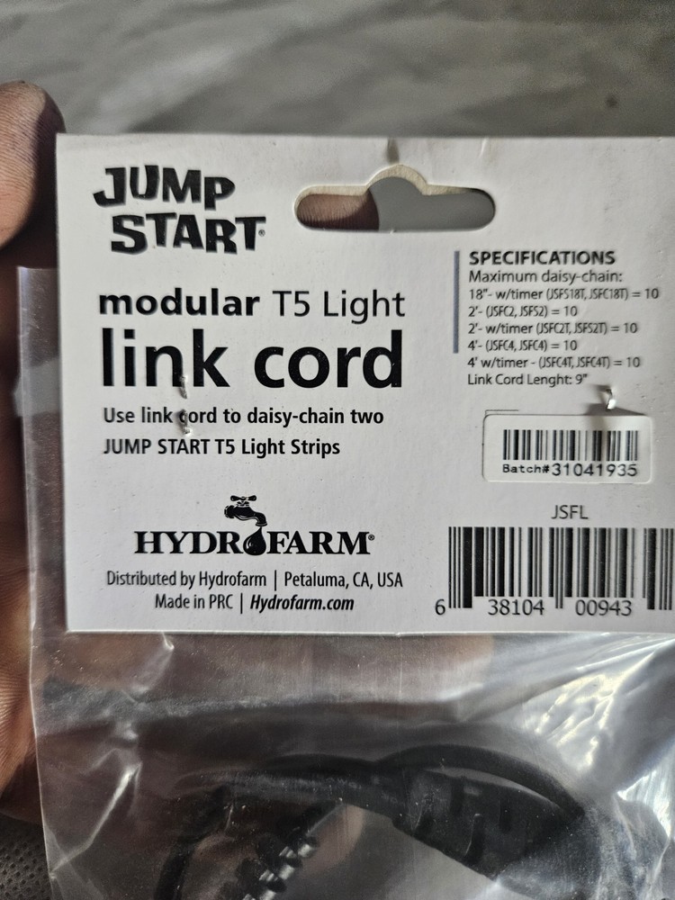 Hydrofarm Jump Start Modular T5 Light Link Cord