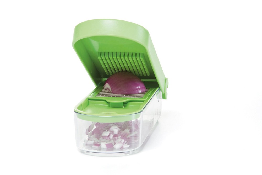 PrepWorks 3-Blade Dice & Slice Chopper - Multi-Function Fruit Vegetable Cutter