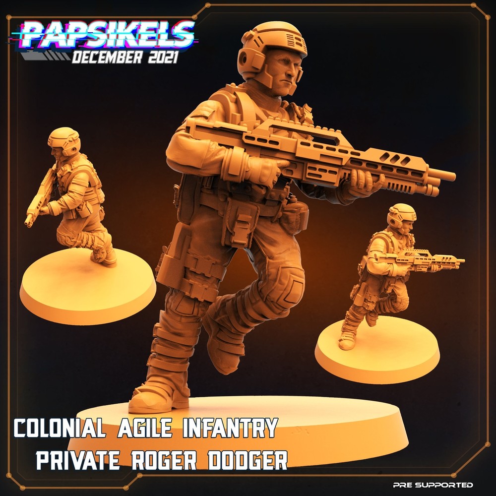 Character Miniatures | Dropship Troopers | Sci-Fi Miniature | Papsikels