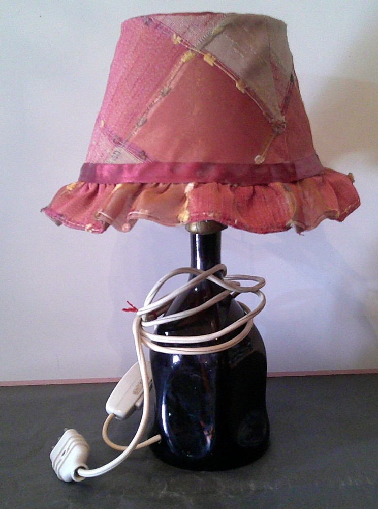 vintage BOTTLE LAMP 37 CM WORKING