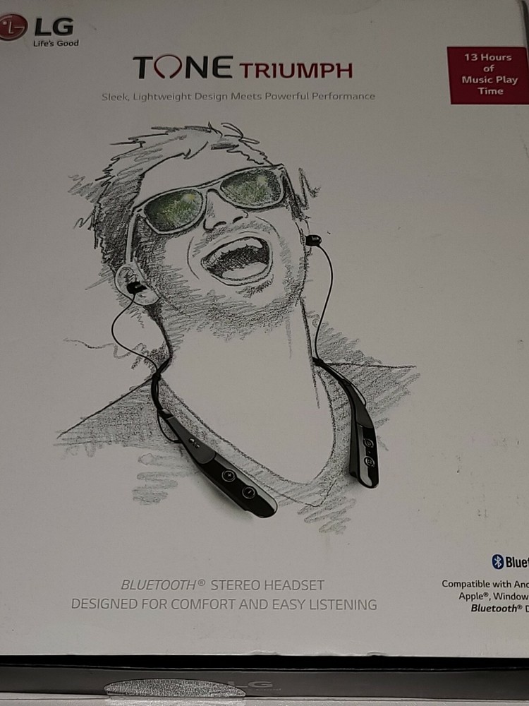 LG Tone Triumph Hbs-510 wireless Bluetooth headset NEW