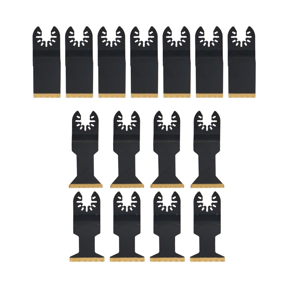 LABLT 15 Pcs Titanium Oscillating Saw Blades Universal Multitool Metal Cutting