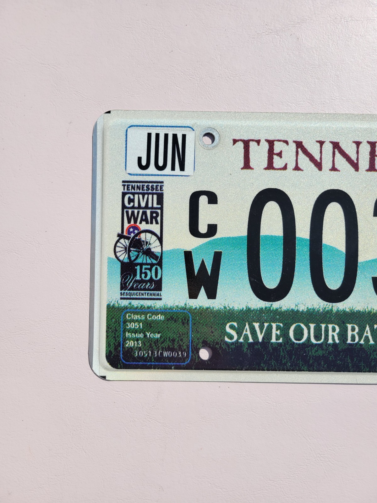 Tennessee Save Our Battlefields Civil War Sesquicentennial 150 Yrs License Plate