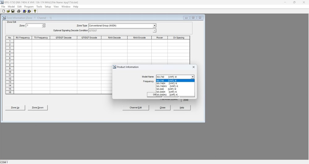 Kenwood KPG-175D v3.03 Type K, M, Programming Software for TK-740, TK-840