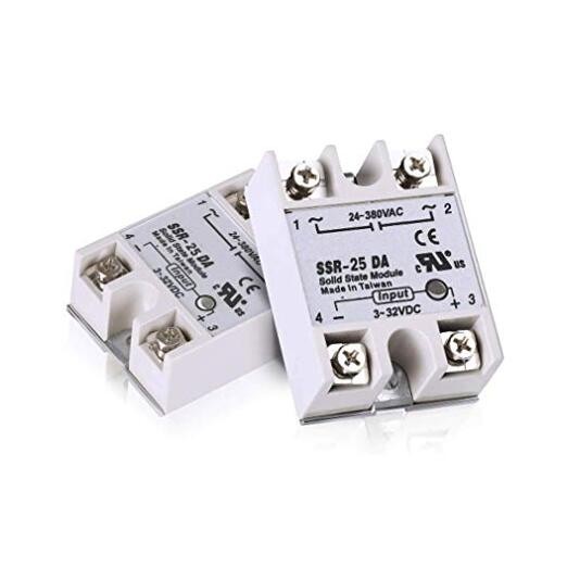 2pcs 25A 250V Solid State Relay Module SSR-25DA