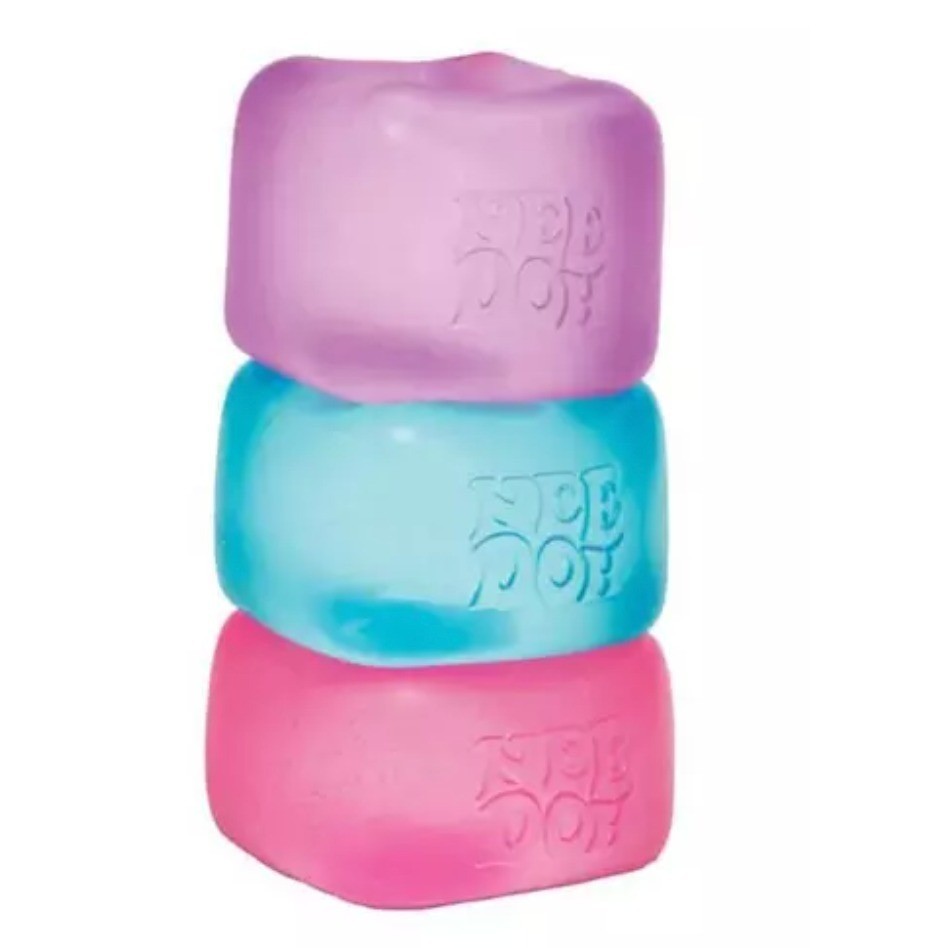 NIB VIRAL NeeDoh Nice Cube - Super Solid Squish! (Blue)- AUTHENTIC-Original sz