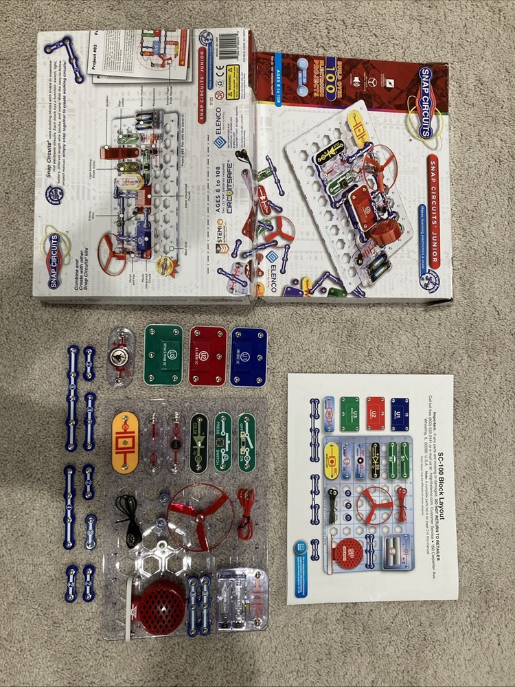 COMPLETE Snap Circuit Junior Kit Over 100 Electronic Projects ￼