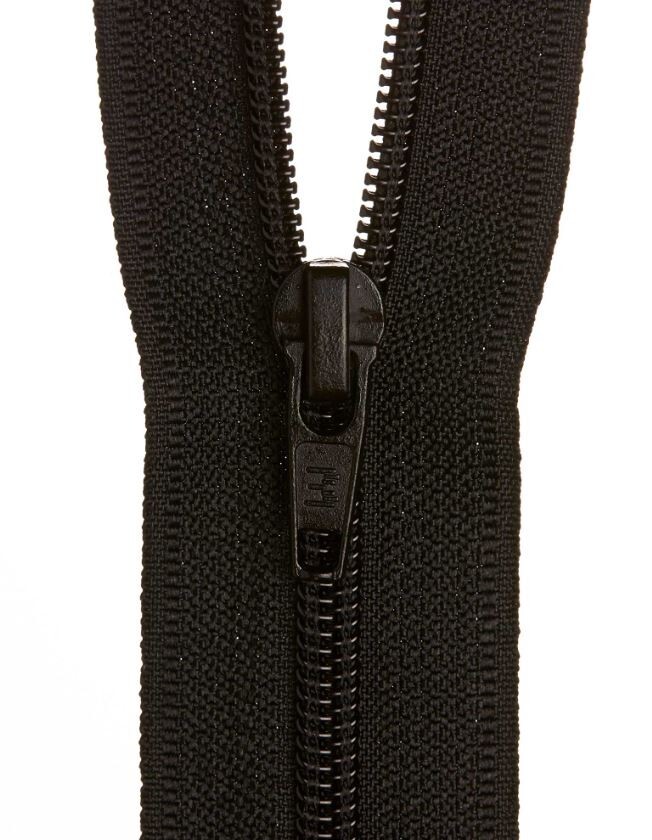 35cm Birch Black Open End Zip