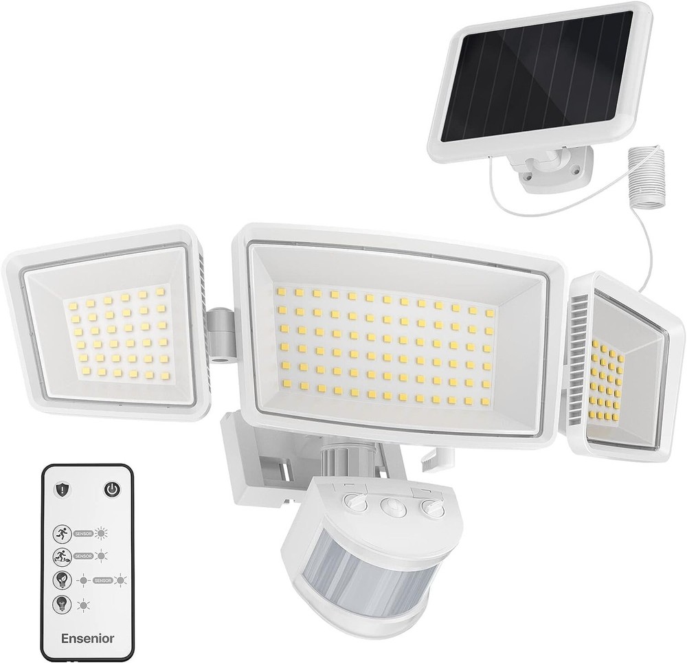 Ensenior 5 Motion Sensor Modes Solar Security Light, 1800LM 270° Wide Angle