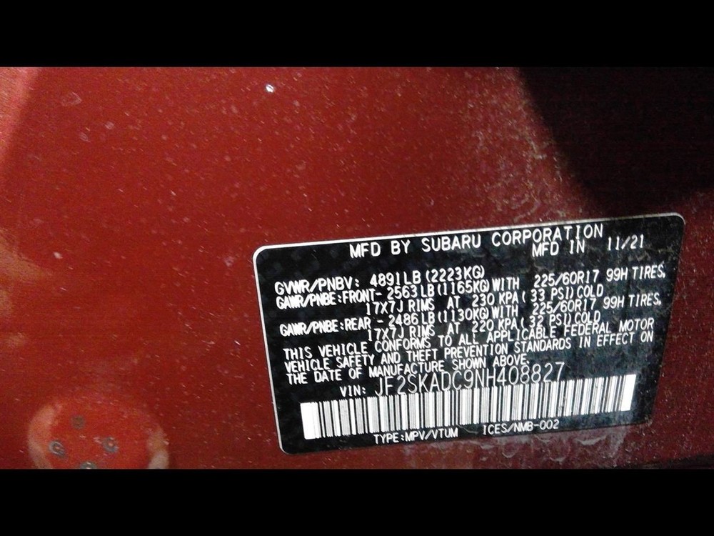 Keyless Entry Control Module Fits 22-24 FORESTER 88801SJ230