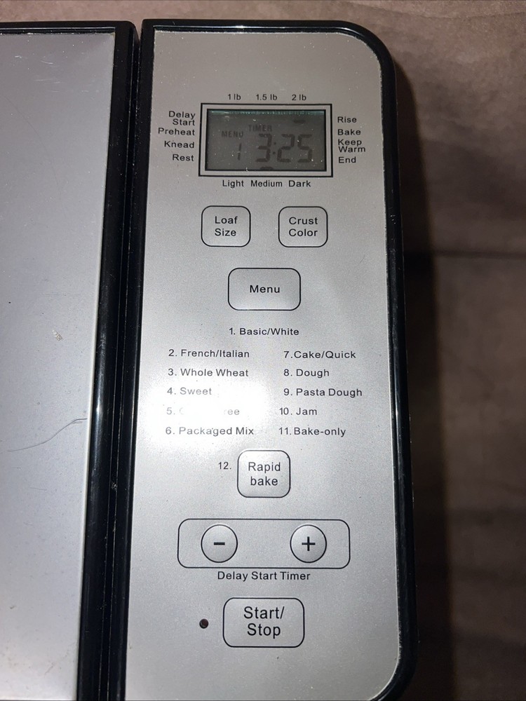 Cuisinart Automatic Bread Maker CBK-100 Programmable 2-lb Stainless Stl - Tested