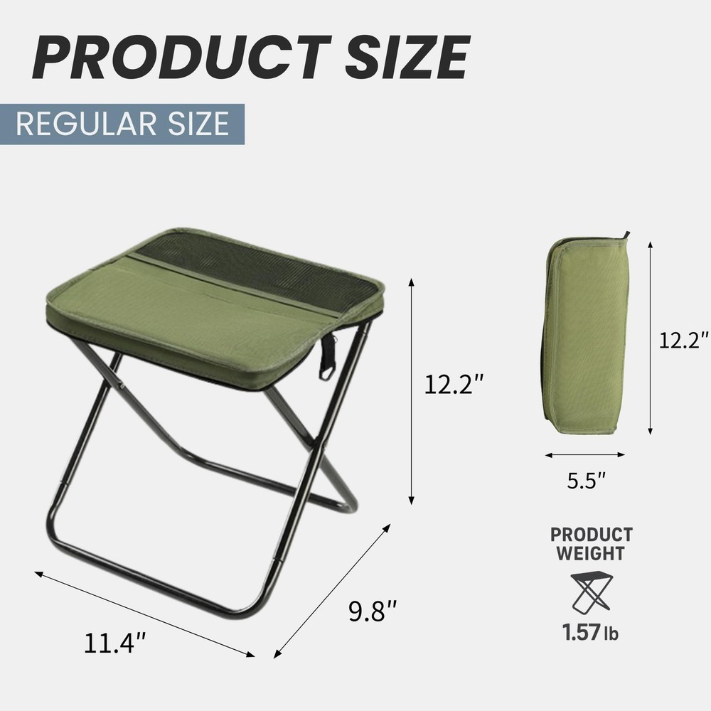 Arimanile Folding Camp Stool, Lightweight Foldable Camping Stool, Compact Min...