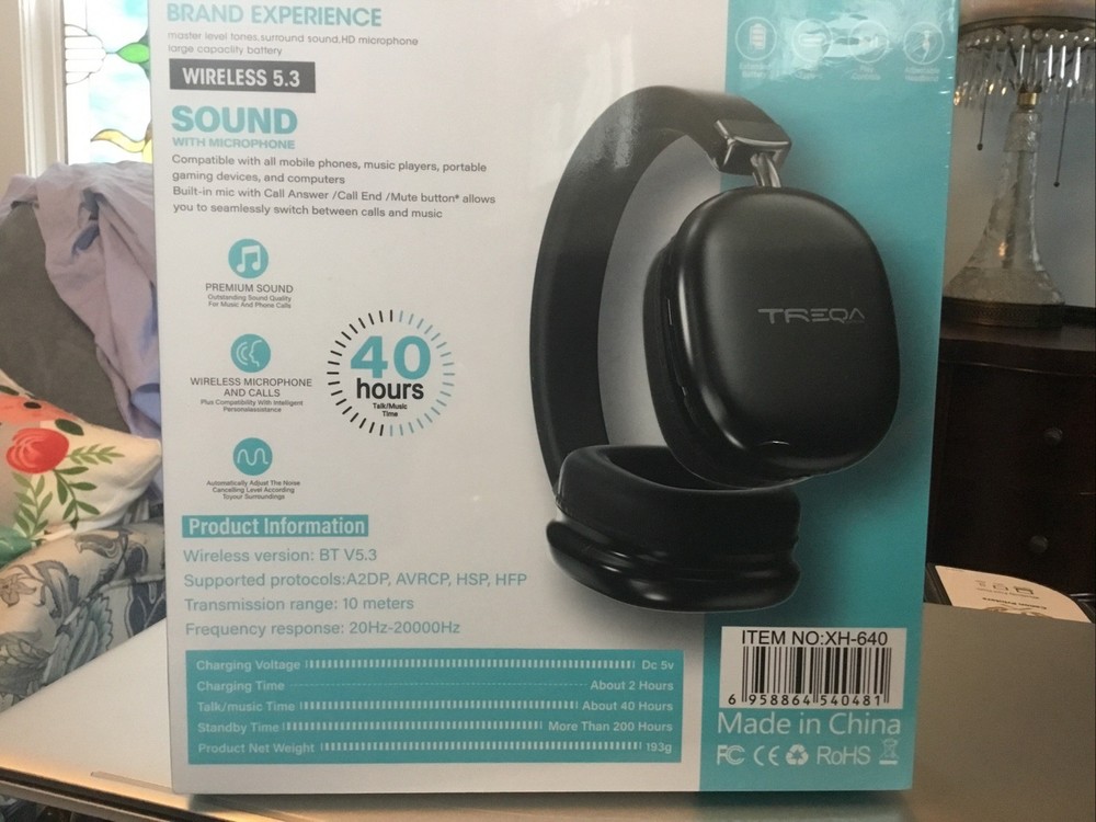 Treqa Wireless Sterio Headset Model XH-640