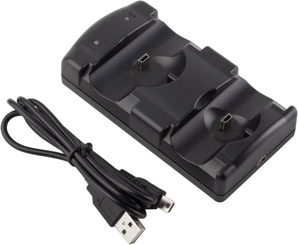 PS3 Controller Charging Dock Charging Station 2 in 1 with LED light Indicator...