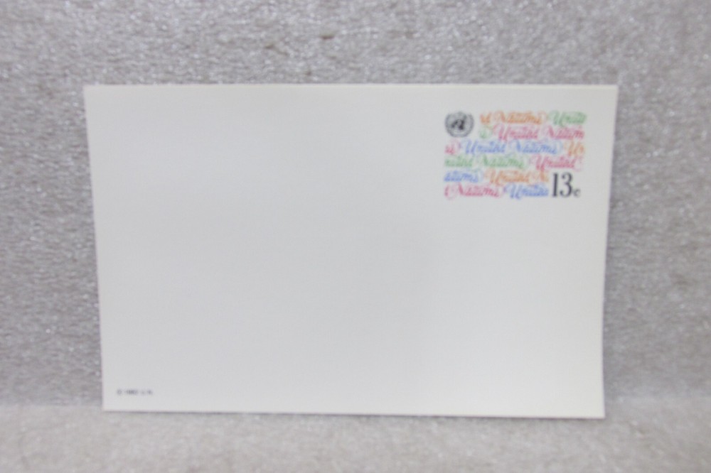 1982 UNITED NATIONS MINT POST CARD SCOTT #UX8