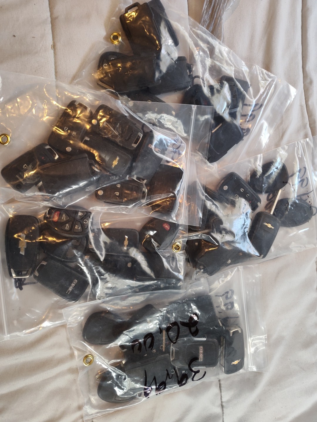 Large Lot (Approx50) Chevy GM Key Fobs