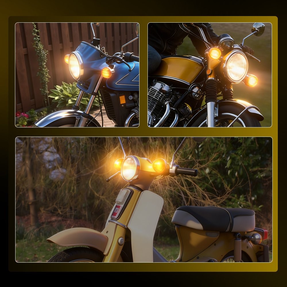 2x Front/Rear Turn Signal - Single Filament Fit Honda CB175/200/350/450/500/750