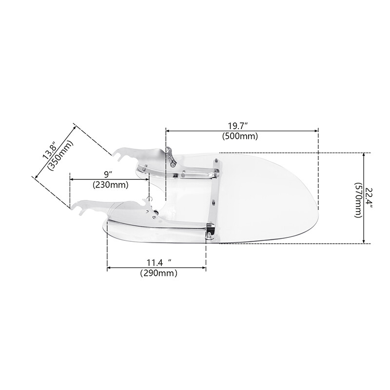 Clear Windshield /Mount Bracket Fit For Harley Heritage Softail Fatboy 2000-2017