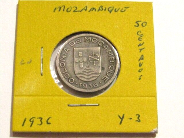 Mozambique 1936 50 Centavos Coin