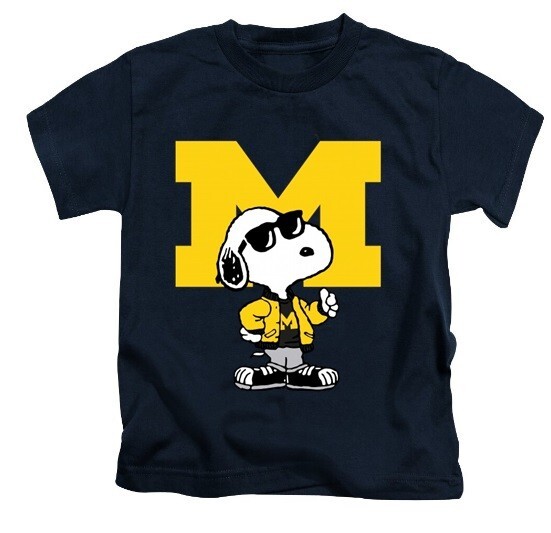 MICHIGAN WOLVERINES SNOOPY TODDLER TEE VARIOUS SIZES AVAILABLE