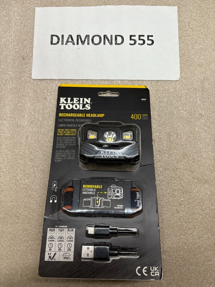 Klein Tools 56048 Rechargeable Light Array Headlamp With Strap | 0484