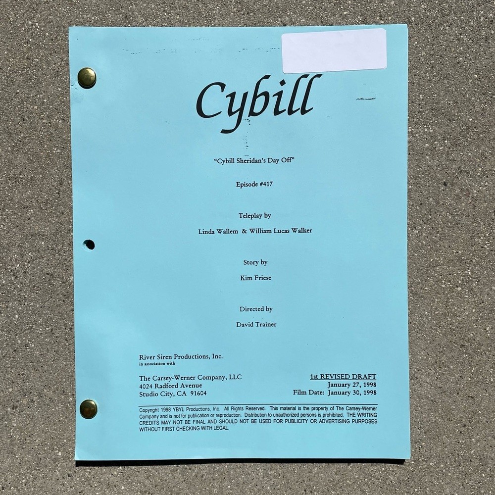 CYBILL 1998 TV Series SET Production Used Scripts Table Final Revised A/O Drafts