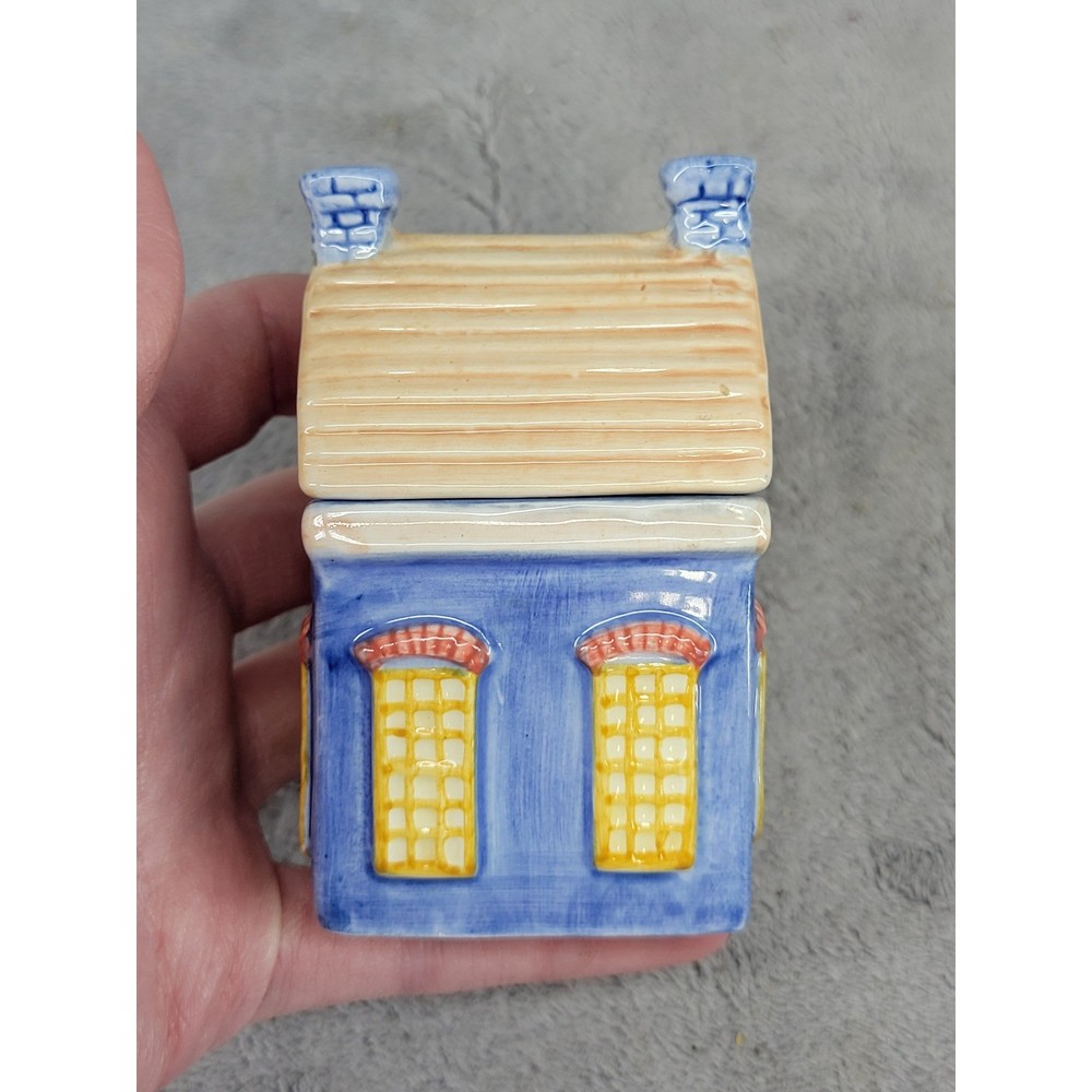 Avon Ceramic House Shaped Spice Jar Container with Dill Label