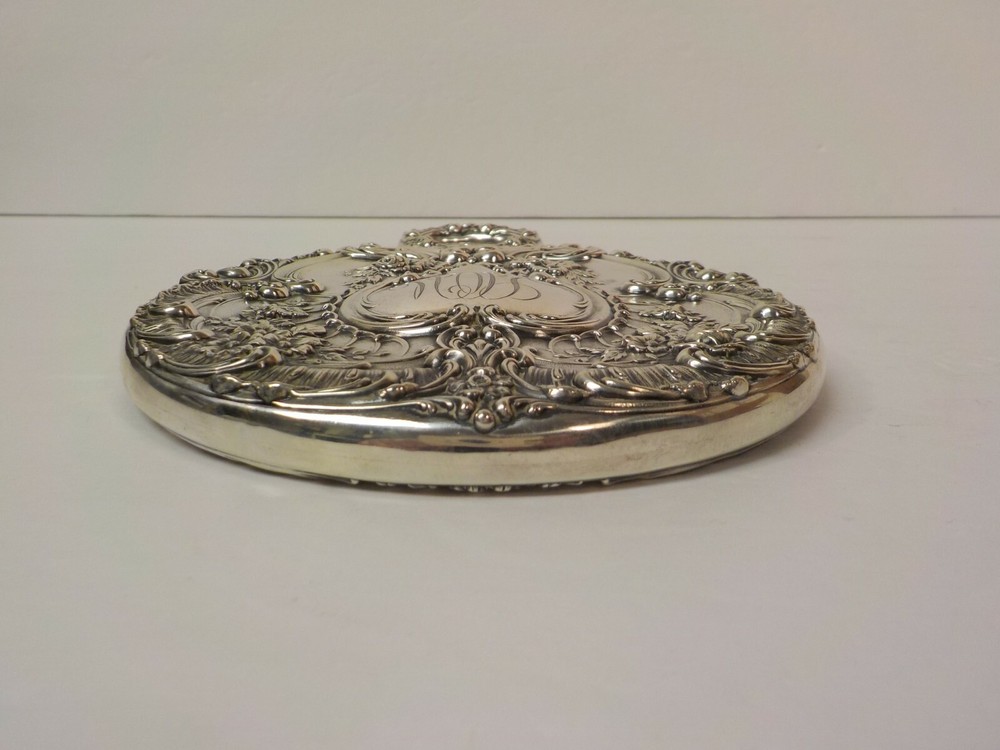 Antique Gorham Repousse Sterling Silver Hand Mirror #C17