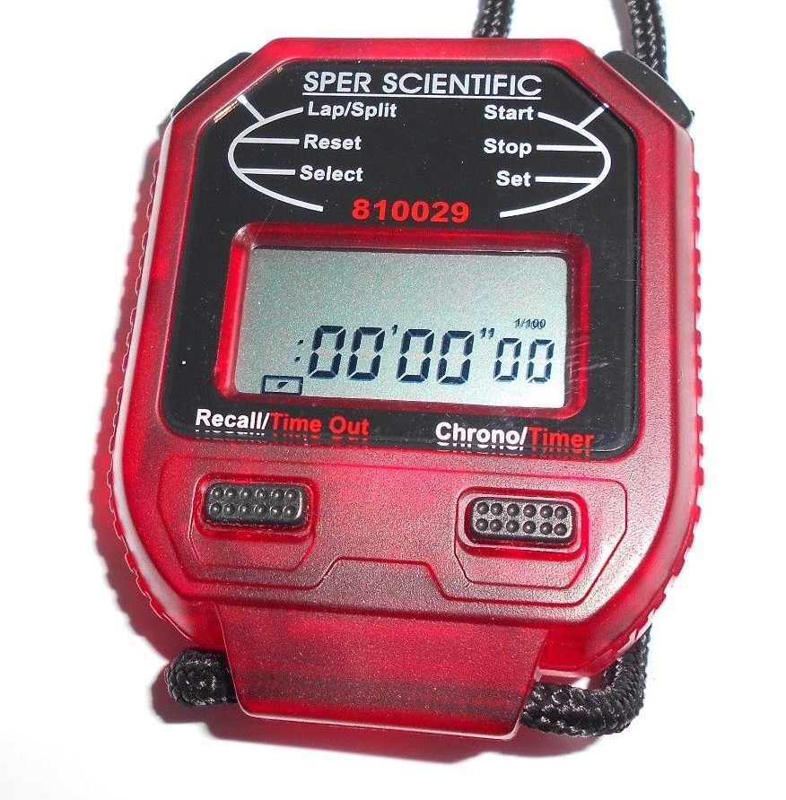 Sper Scientific 8-Memory Count Up/Down Timer Stopwatch 810029R