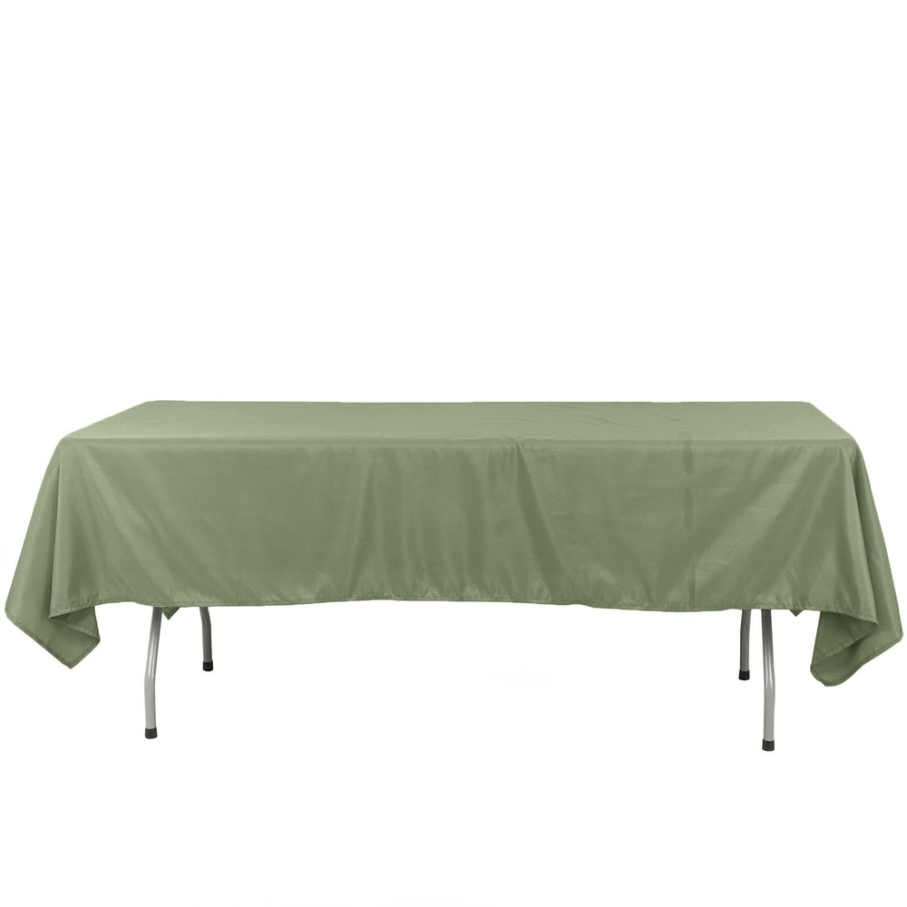 5 EUCALYPTUS SAGE GREEN 60x102 RECTANGLE POLYESTER TABLECLOTHS Wedding Catering