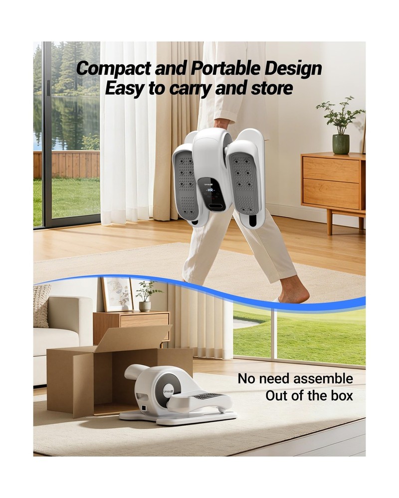 UMAY Under Desk Elliptical Machine, Electric Eclipse Leg Exerciser While Sitt...