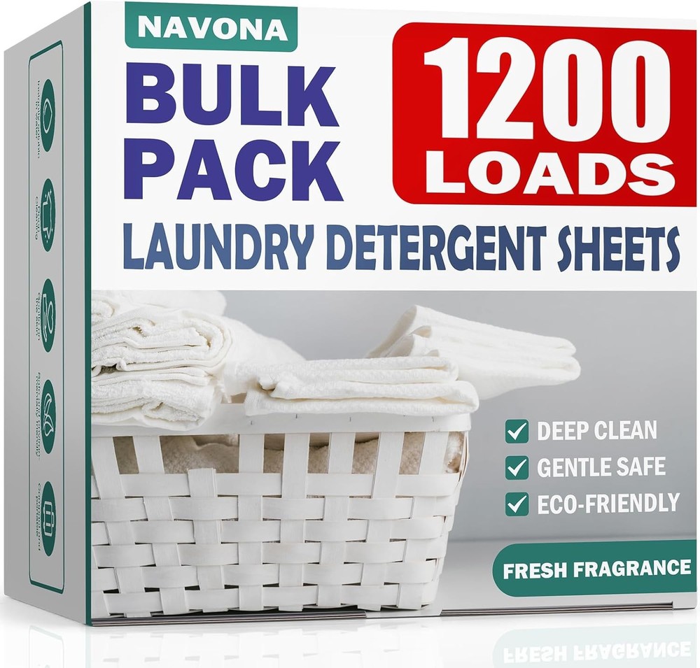 1200 Loads Laundry Deternt Sheets, Eco-friendly Laundry Sheets, Powerful